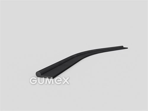 Gumový profil tvaru "P", 13x4/1,5mm, 70°ShA, EPDM, -40°C/+100°C, čierny